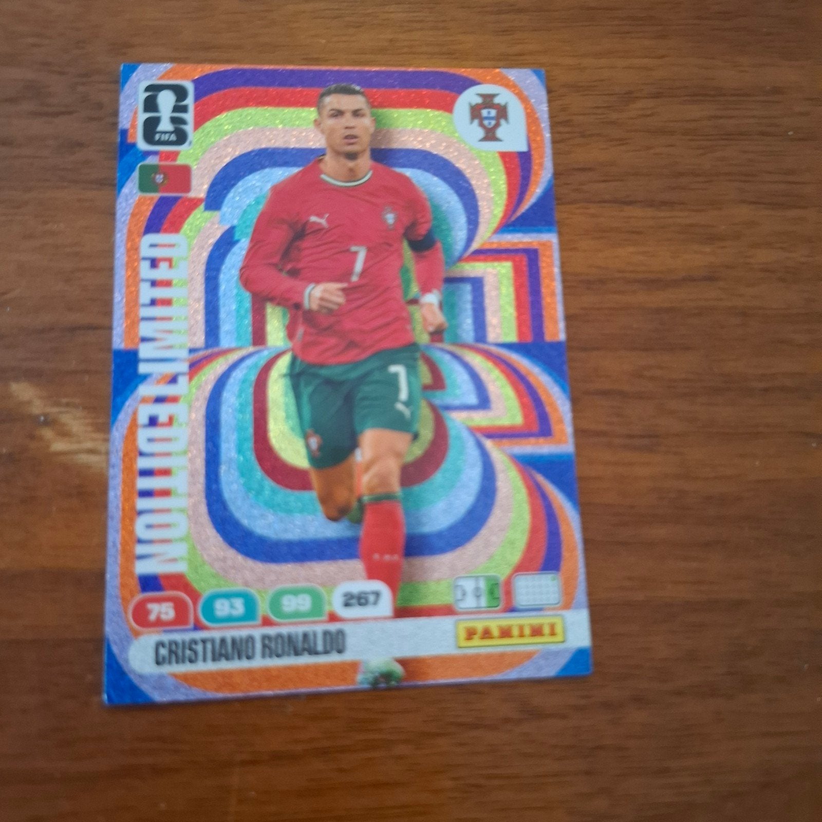 Cristiano Ronaldo Limited Edition FIFA World Cup 26 Panini, Ophalen of Verzenden, Zo goed als nieuw, Buitenlandse clubs, Spelerskaart