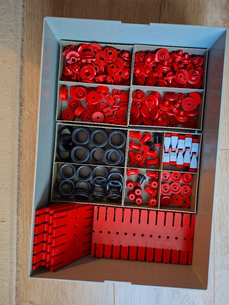 Fischer Technik 1000 Box met deksel, vol met bouwstenen., Ophalen of Verzenden
