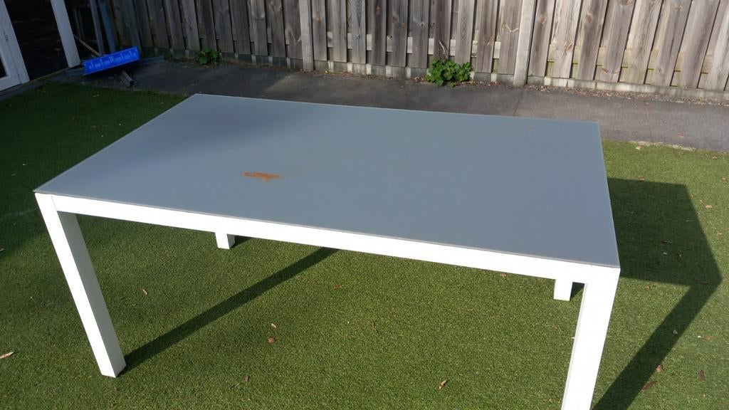Buitentafel 160x90cm, Tuin en Terras, Ophalen, Gebruikt, Rechthoekig, Aluminium