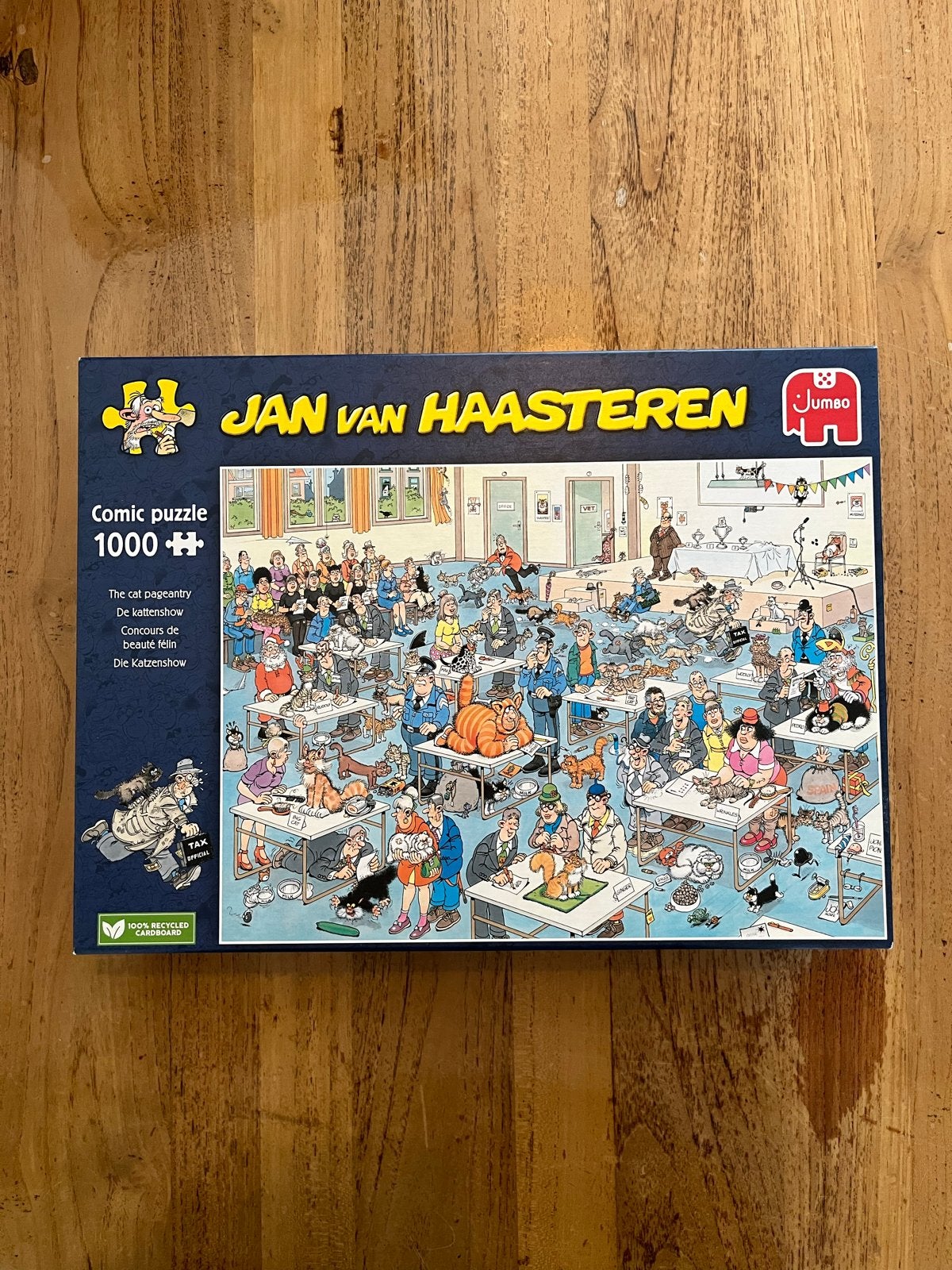 Jan van Haasteren De Kattenshow 1000 stukjes, Ophalen, 500 t/m 1500 stukjes, Zo goed als nieuw, Legpuzzel