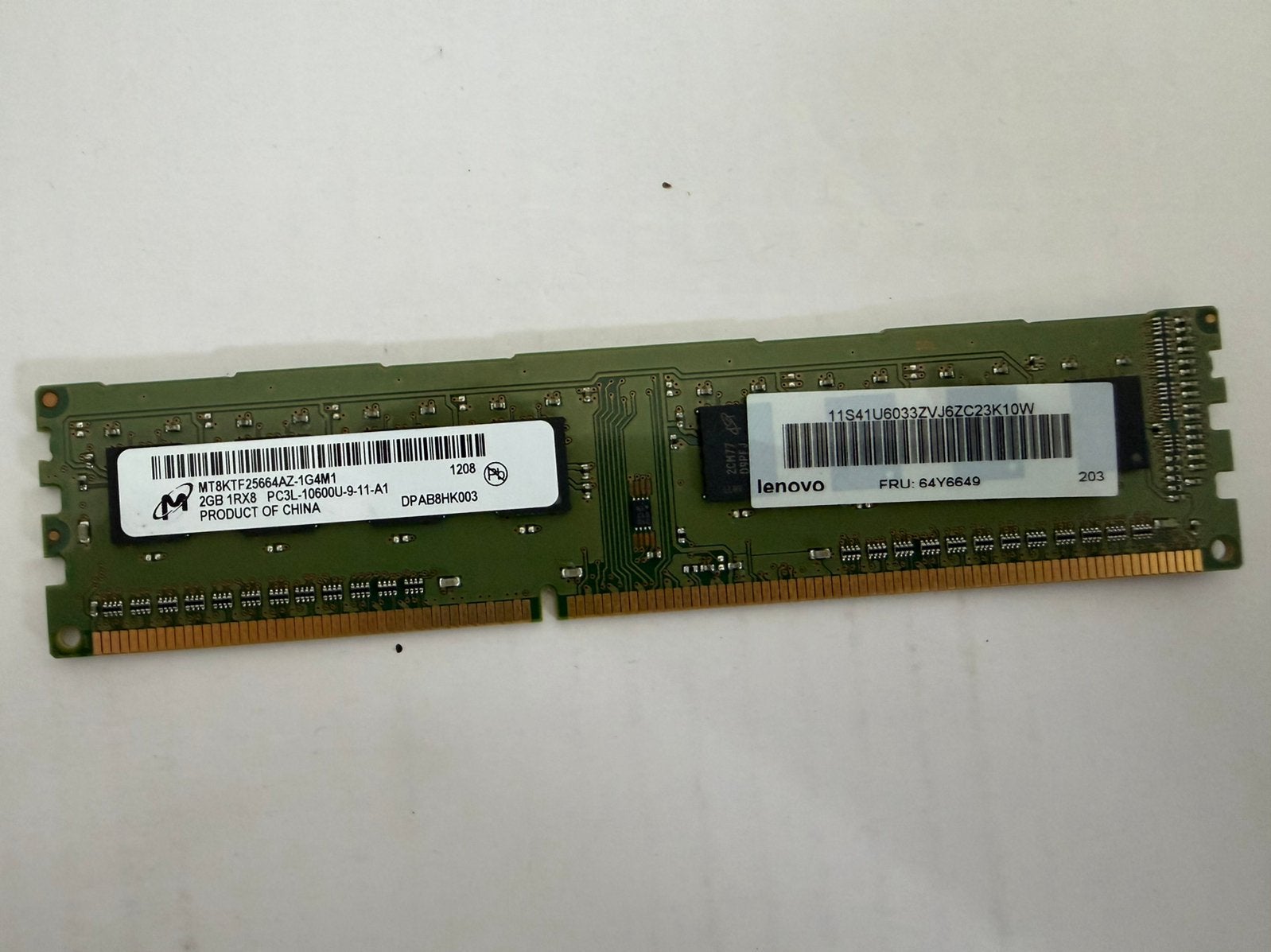 2GB DDR3 1333Mhz, Computers en Software, RAM geheugen, Gebruikt, DDR3, Ophalen of Verzenden, Desktop