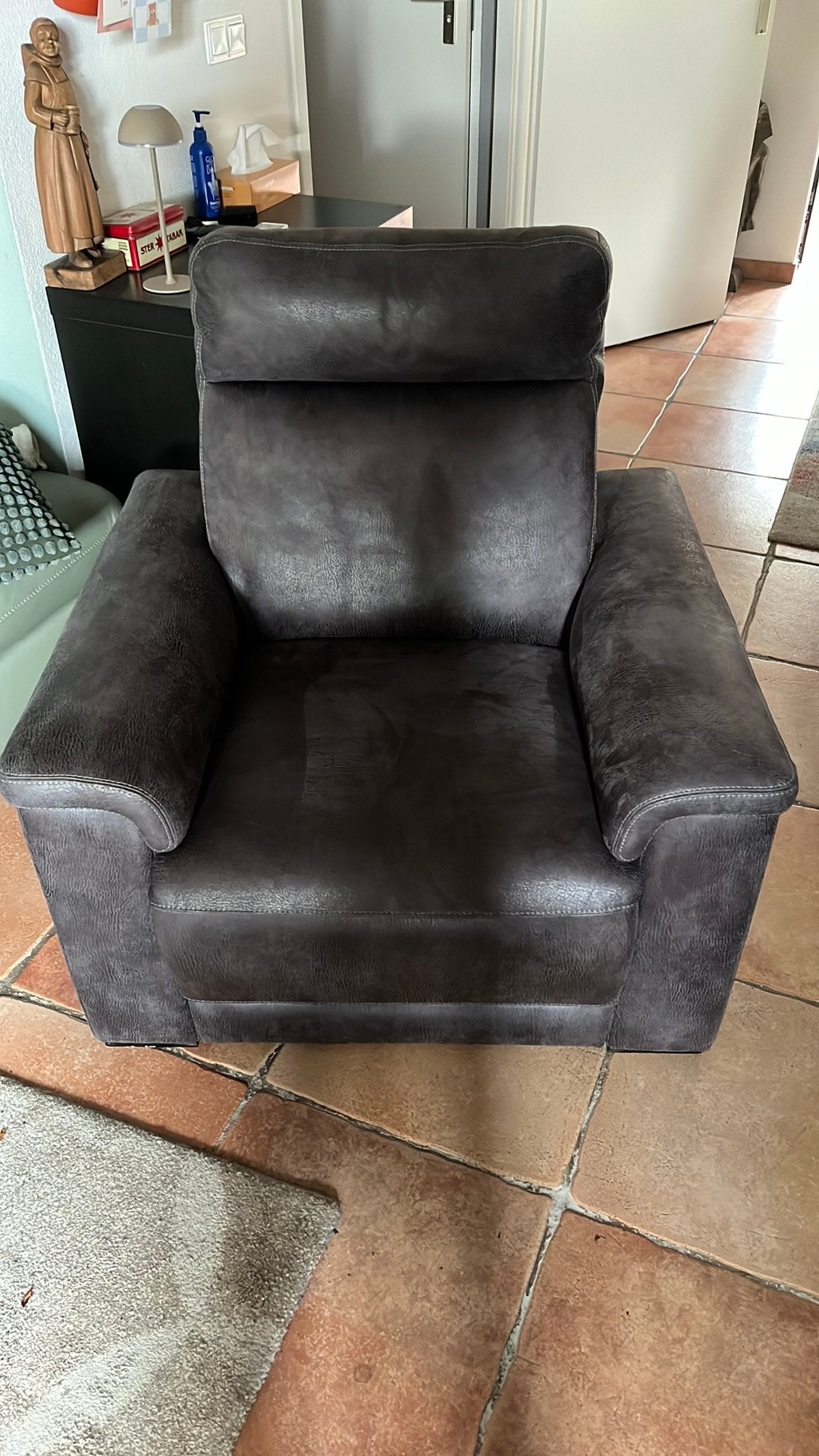 Nieuwe relax fauteuil, Ophalen, Zie foto, Nieuw, Leer