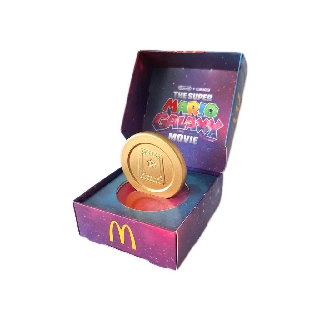 Super Mario Galaxy Movie Munt McDonald's Happy Meal, Ophalen of Verzenden, Nieuw