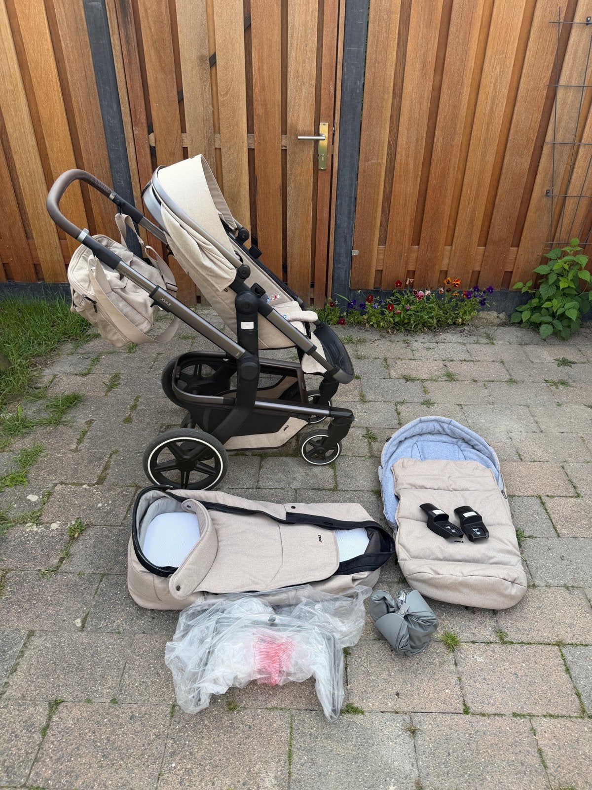 Joolz Day+ complete set met adapters voor autostoeltje, Gebruikt, Combiwagen, Met autostoeltje, Ophalen