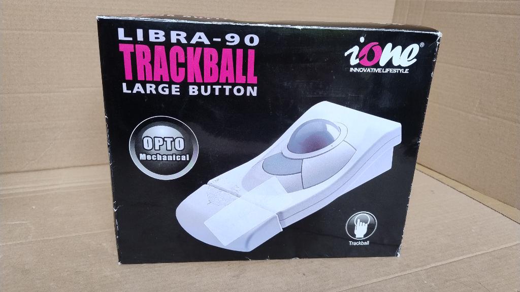 I-one Libra-90 Trackball USB Opto Mechanisch - nieuw in doos, Computers en Software, Muizen, Nieuw, Trackpad, Bedraad, Ergonomisch