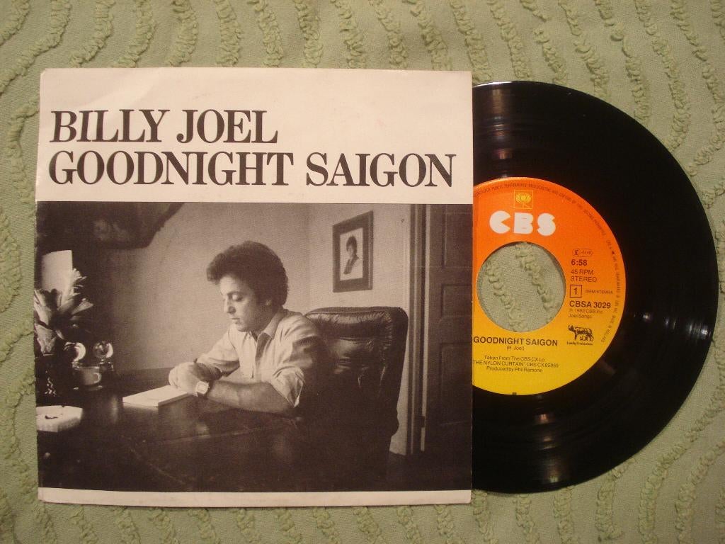 Billy Joel 7" Vinyl Single: ‘Goodnight Saigon’ (Nederland), Cd's en Dvd's, Vinyl Singles, Ophalen of Verzenden, Zo goed als nieuw