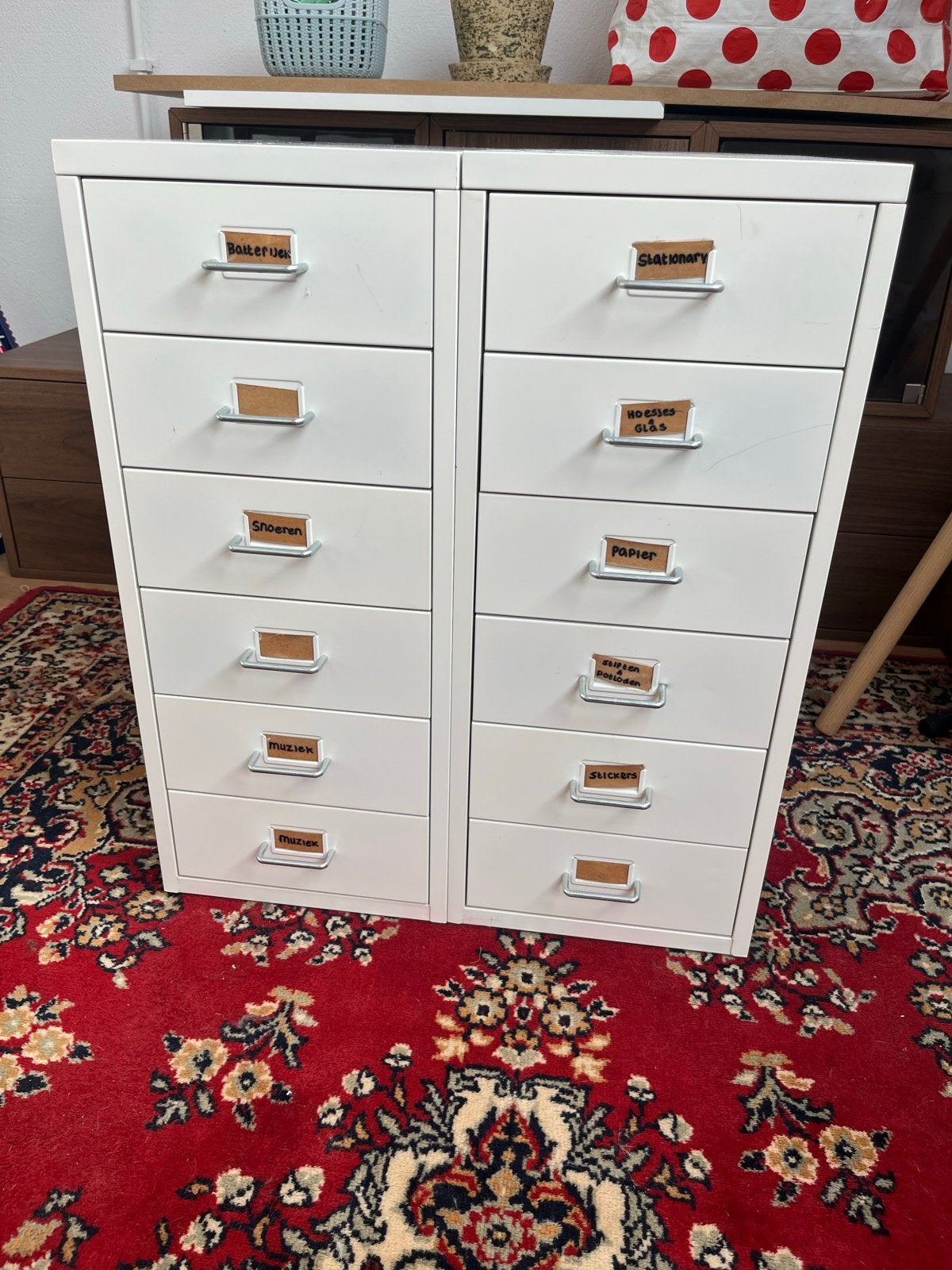 2x IKEA Helmer ladeblokken - Wit, Ophalen, Minder dan 50 cm, Gebruikt, 5 laden of meer