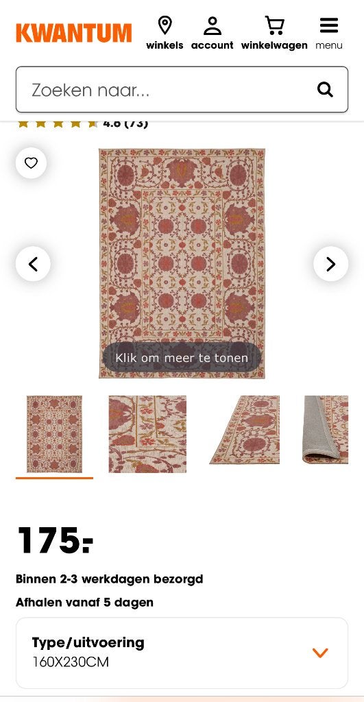 Vloerkleed, Huis en Inrichting, Ophalen, Meerkleurig, Overige materialen, Overige stijlen