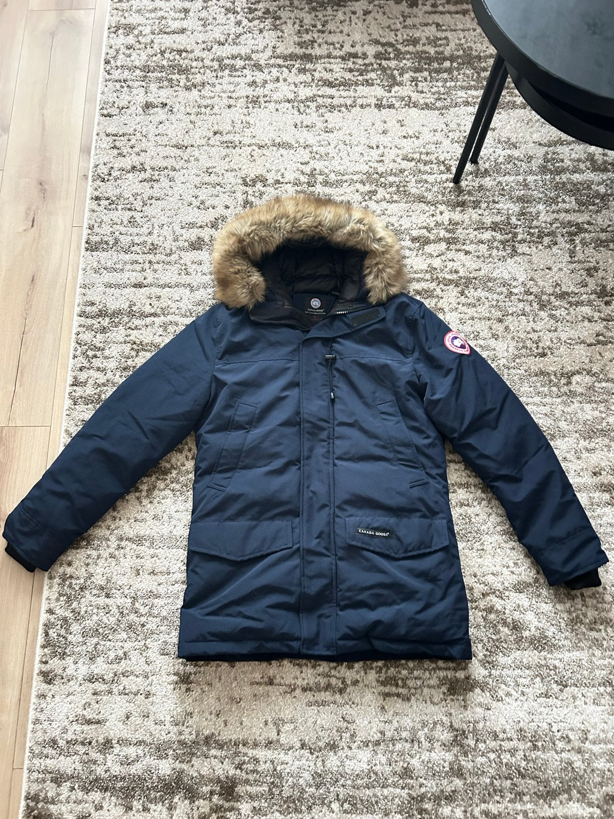 Canada Goose jas maat S/M/L, Ophalen of Verzenden, Zo goed als nieuw, Maat 46 (S) of kleiner, Blauw
