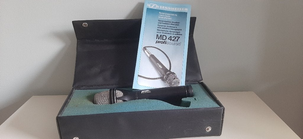 Sennheiser MD427 dynamische microfoon, Muziek en Instrumenten, Microfoons, Ophalen of Verzenden, Zo goed als nieuw, Zangmicrofoon