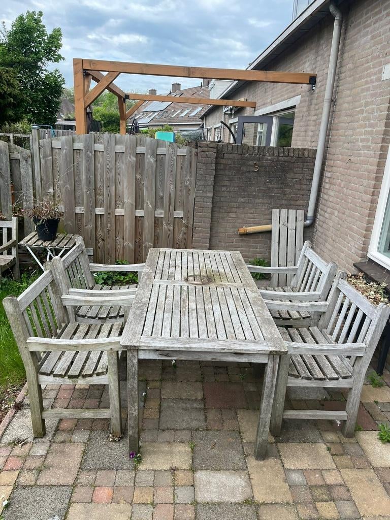 Tuinset, Ophalen, 4 zitplaatsen, Gebruikt, Bank