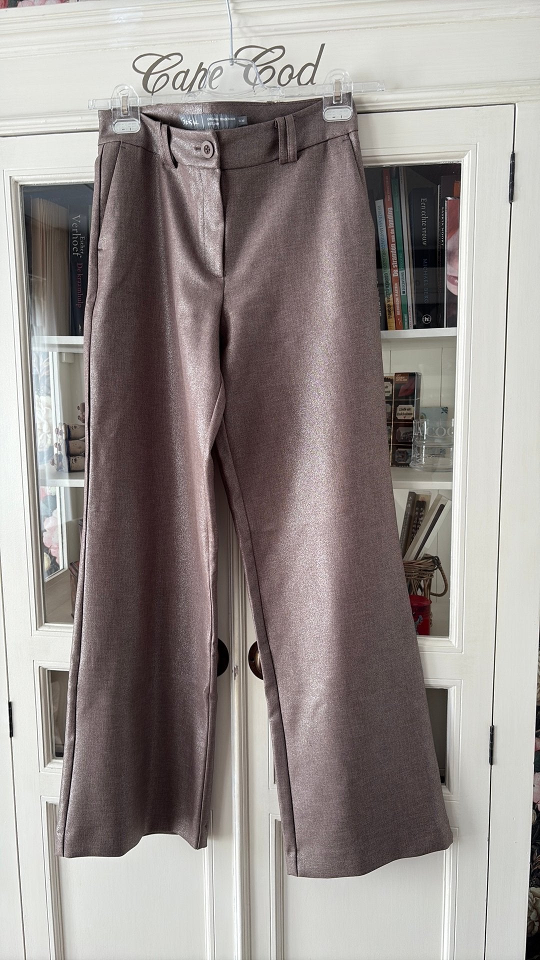Pantalon van Geisha maat S glim beige bruin, Kleding | Dames, Ophalen of Verzenden, Zo goed als nieuw, Beige, Lang