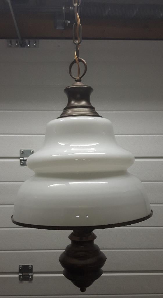 Hanglamp, Huis en Inrichting, Lampen | Hanglampen, Ophalen, Gebruikt, Glas, Minder dan 50 cm
