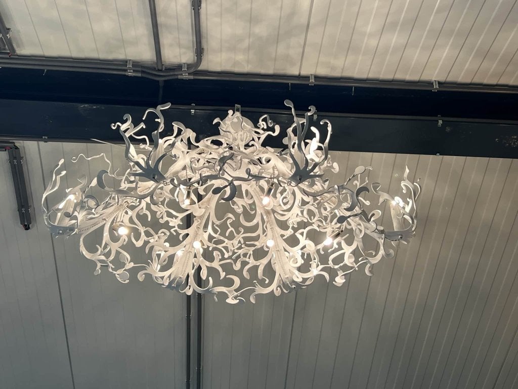 Brand van Egmond Flower Power Kroonluchter Design Lamp Wit, Overige materialen, Nieuw, Ophalen of Verzenden, Brand van Egmond
