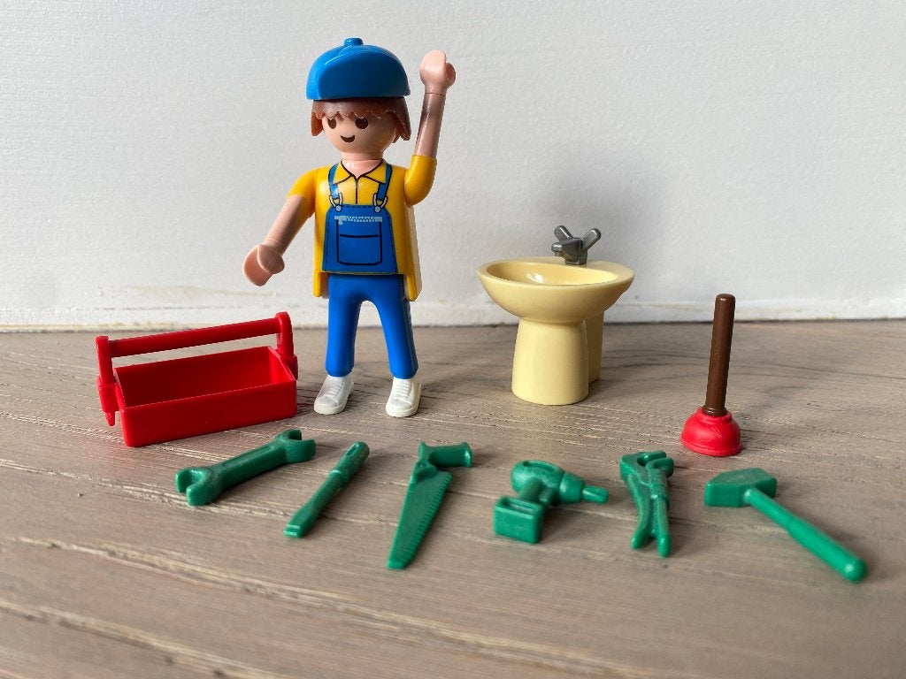 Playmobil 4655 - Loodgieter - compleet, Kinderen en Baby's, Speelgoed | Playmobil, Ophalen of Verzenden, Zo goed als nieuw, Complete set