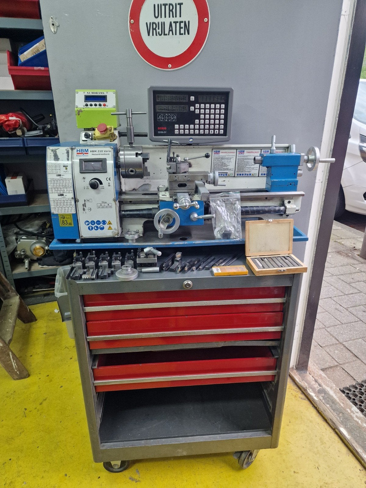 HBM 210 Vario Draaibank, Doe-het-zelf en Verbouw, Ophalen, Gebruikt, Metaaldraaibank