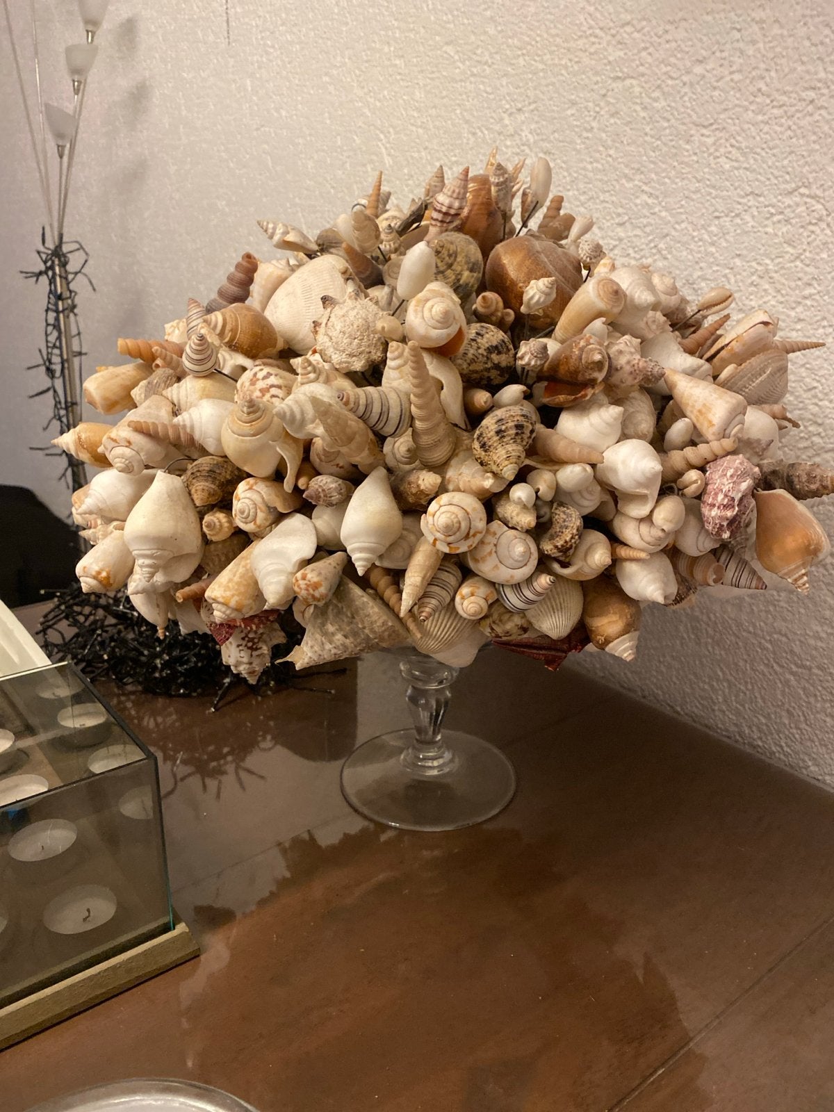 Unieke schelpenvaas - Handgemaakt decoratiestuk, Ophalen of Verzenden