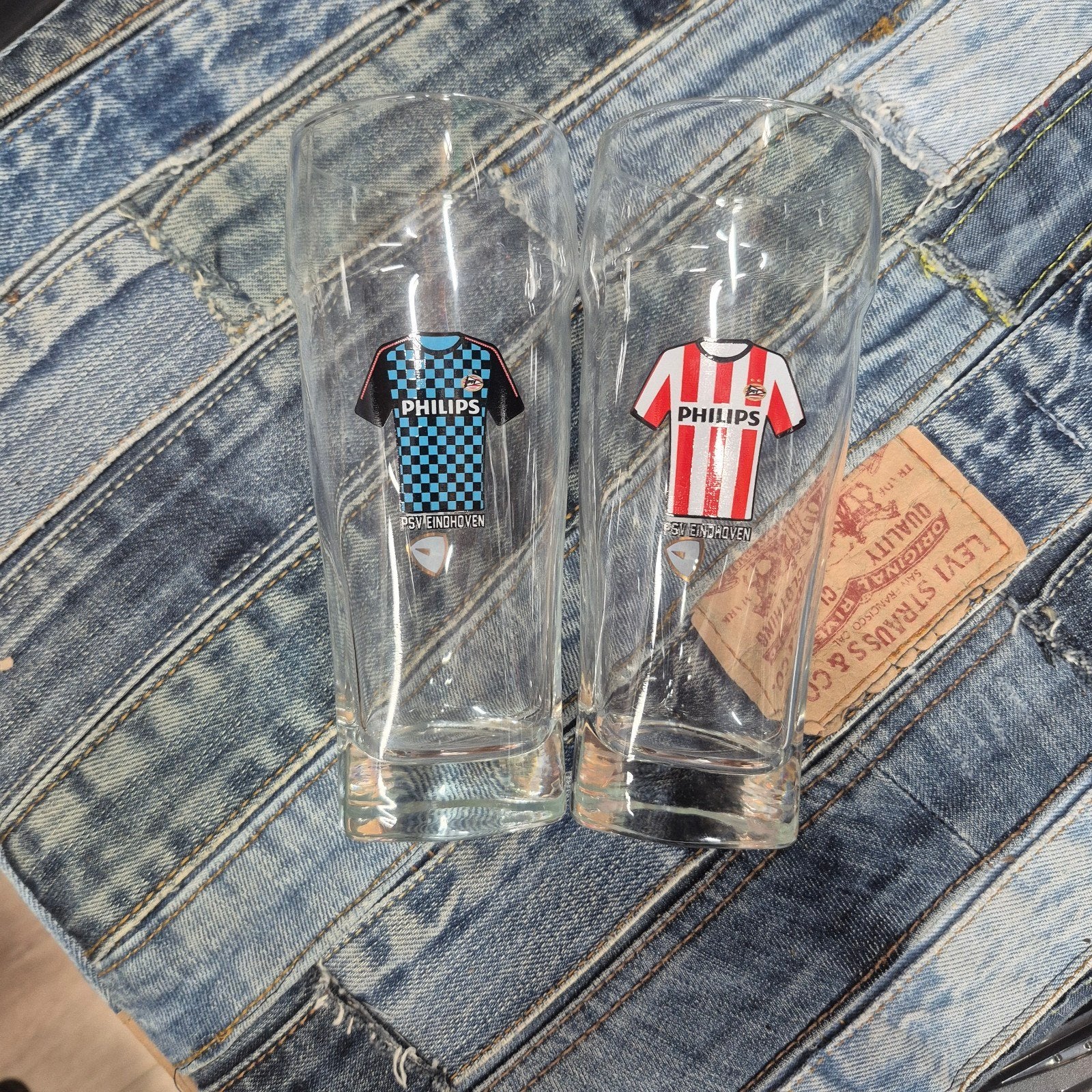 PSV en Bavaria Glazen Set - Voetbal Fan Collectie, Ophalen of Verzenden, Zo goed als nieuw, Meerkleurig, Overige merken