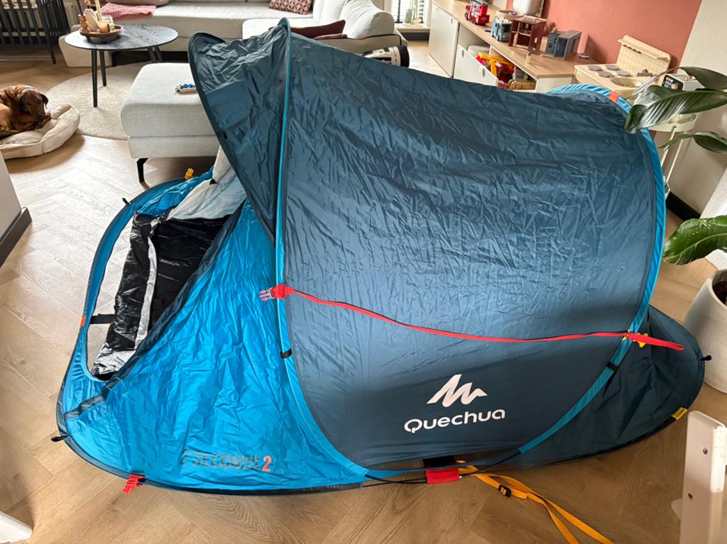 Zelfopzetbare tent 2 personen Nieuw, Caravans en Kamperen, Tenten, Ophalen of Verzenden, Nieuw