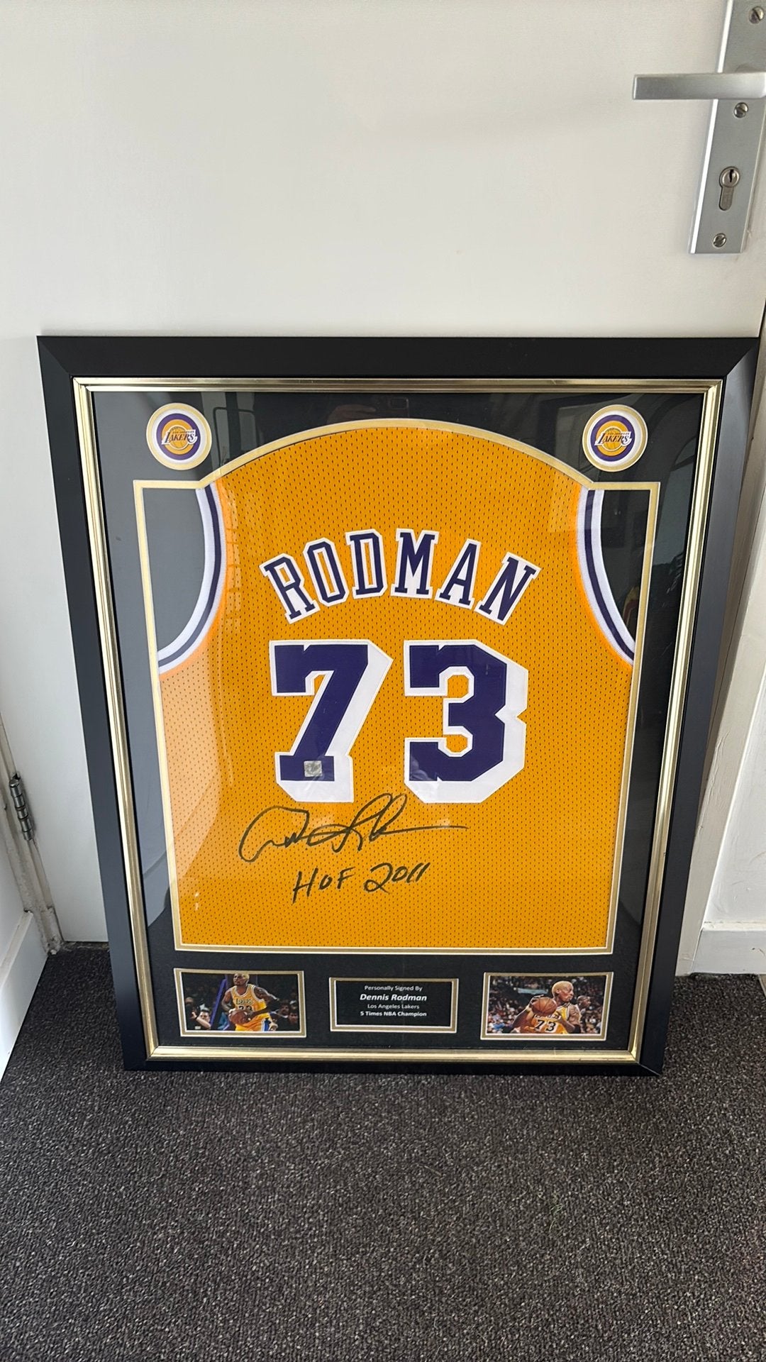Dennis Rodman signed jersey framed, Ophalen, Nieuw, Overige typen