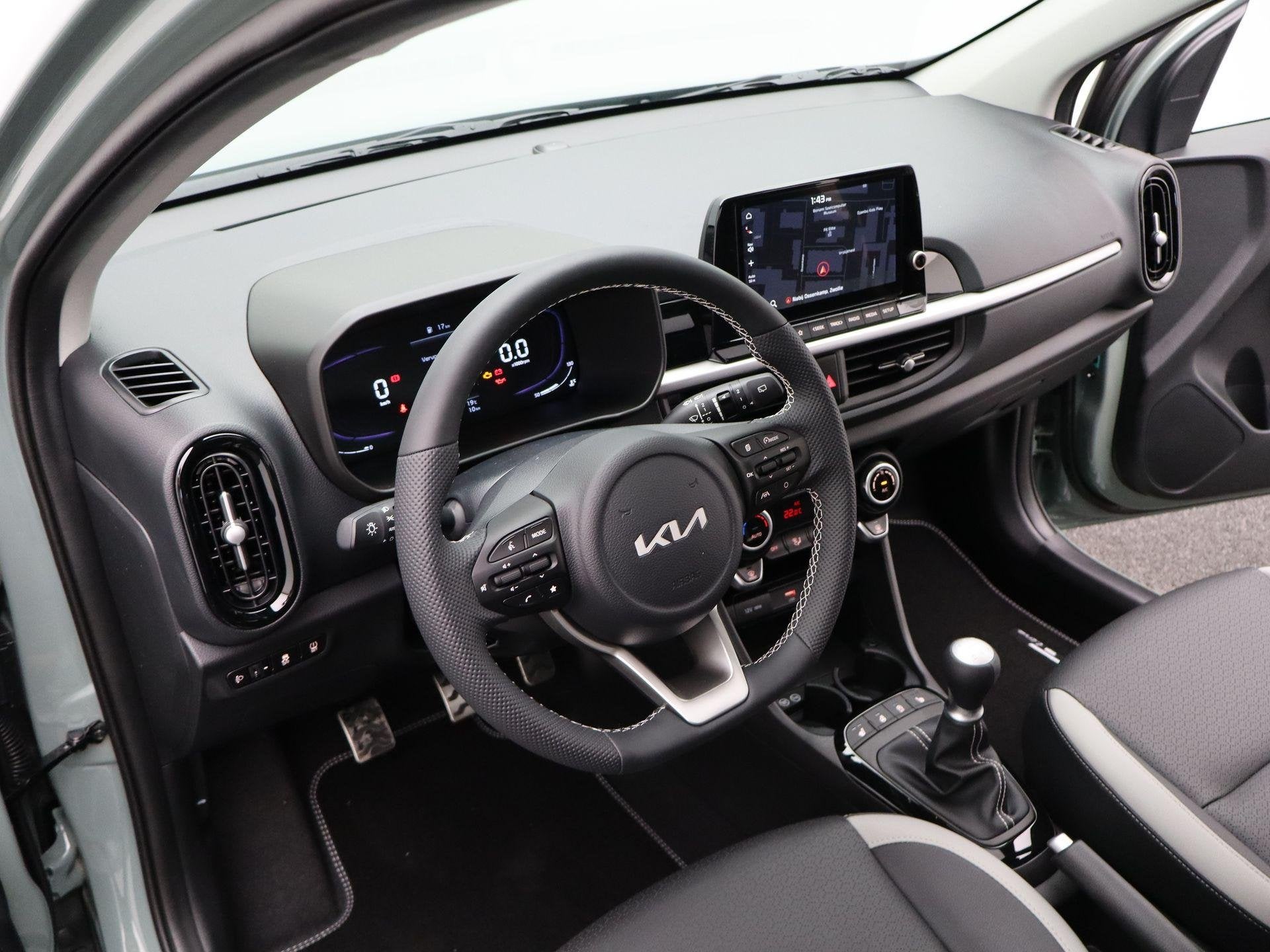 Kia Picanto 1.0 DPI GT-Line Leder | Open Dak | Stoel & Stuur, Auto's, Voorwielaandrijving, Dealer onderhouden, 63 pk, 4 stoelen
