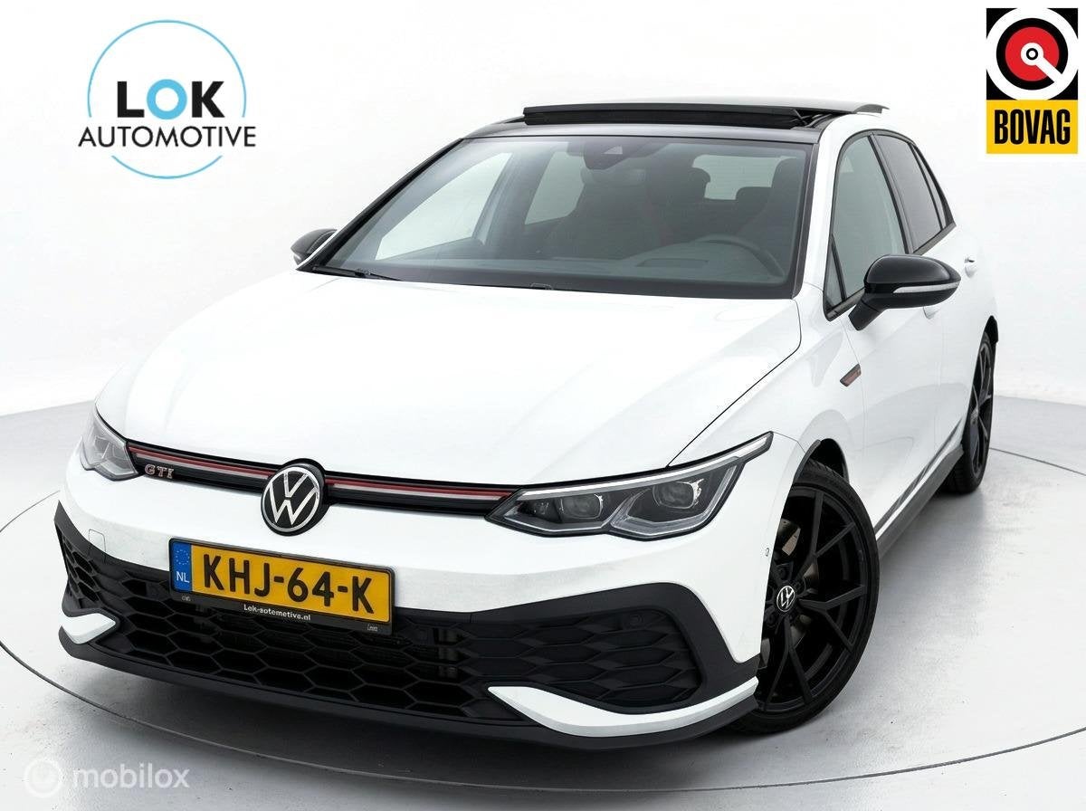 Volkswagen Golf 2.0 TSI GTI Clubsport PANO|IQLIGHT|HUD|CAMER, 4 cilinders, 1984 cc, Leder en Stof, Wit