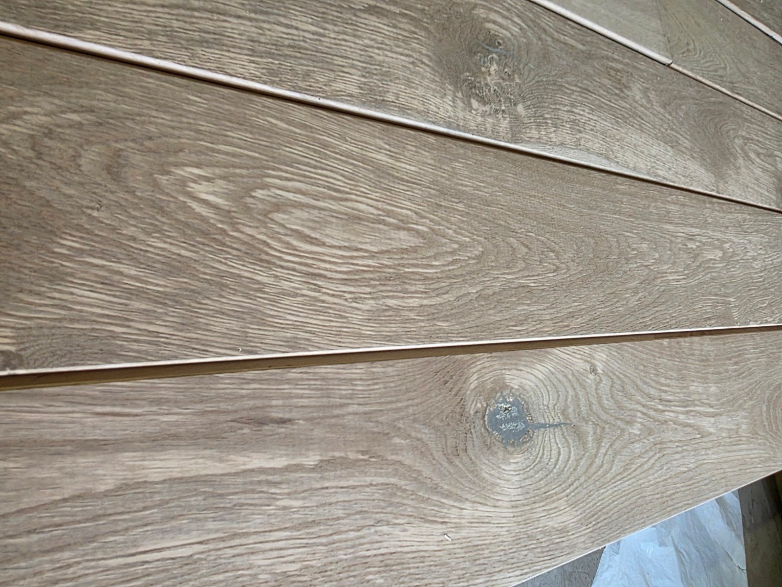 43M2 gerookt eiken multiplank #VERNIEUWD#, Gebruikt, 10 m² of meer, 10 tot 30 cm, Hout