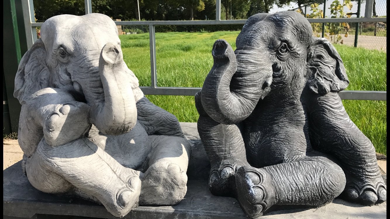 ‼️XL olifant 125kg Olifanten elephant Tuinbeeld Elephants‼️, Ophalen of Verzenden, Nieuw, Beton, Dierenbeeld
