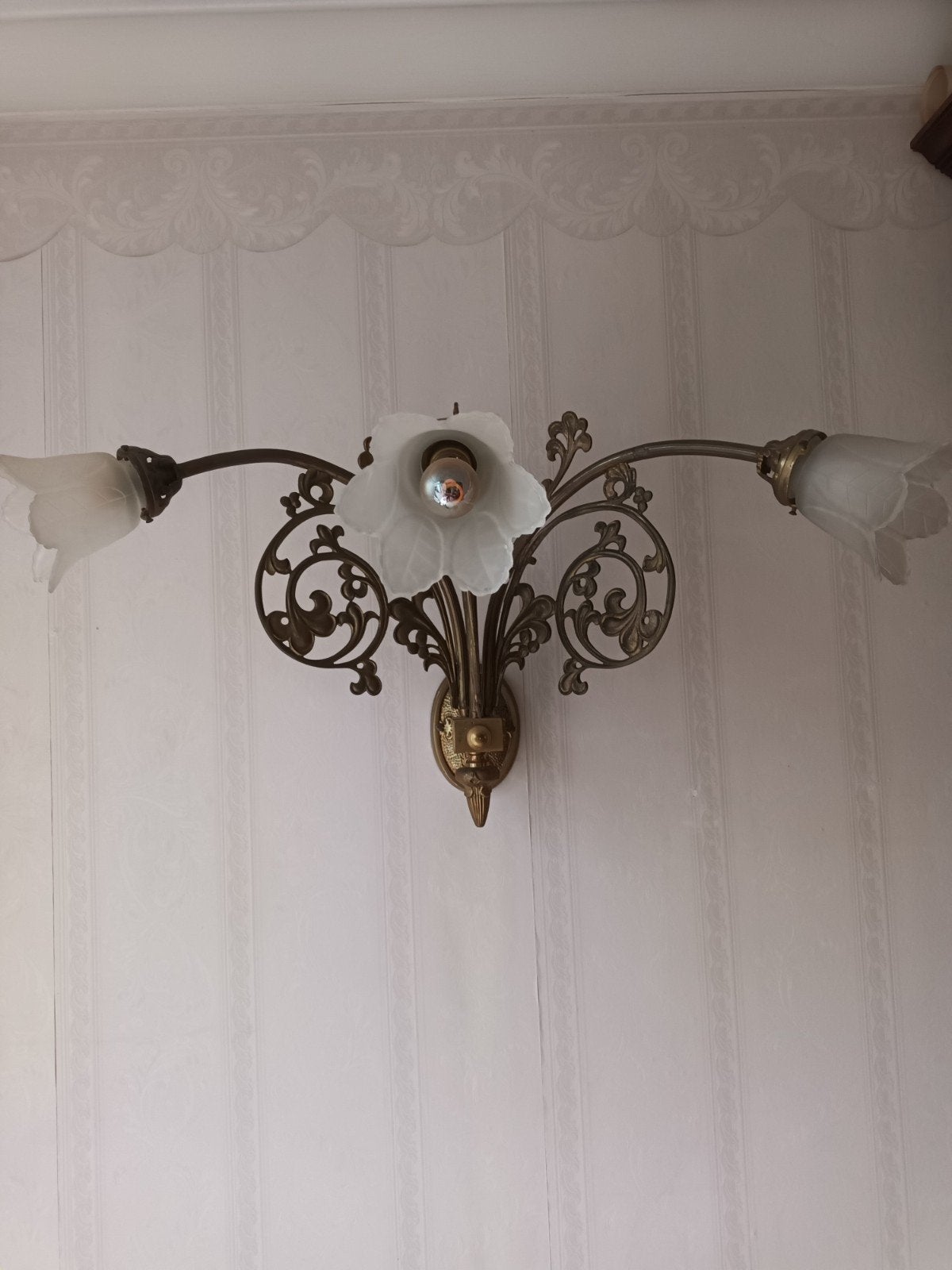 bronzen wandlampen, Ophalen
