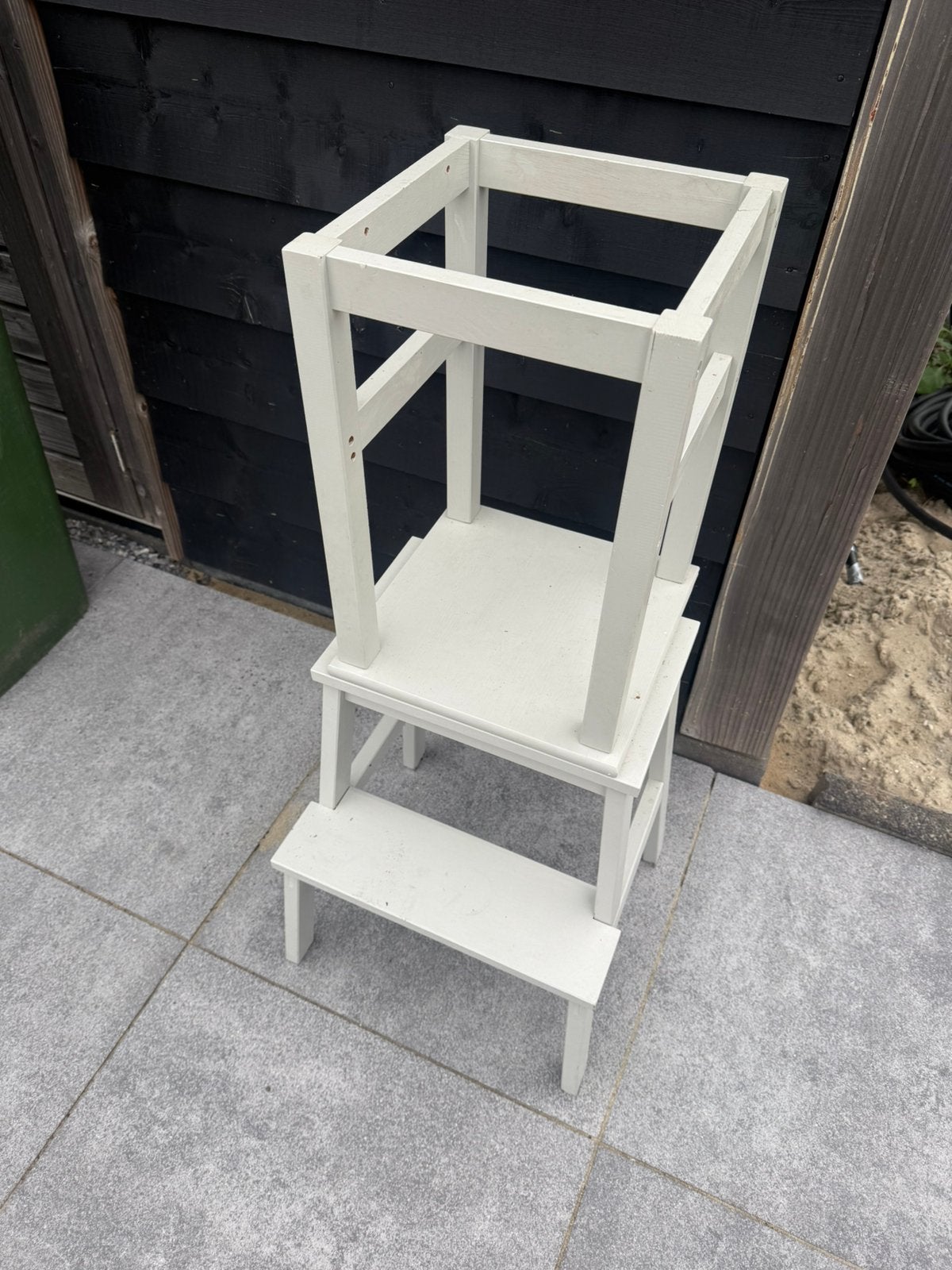 Keukenhulp /// leertoren IKEA hack lichtgrijs, Ophalen, Gebruikt