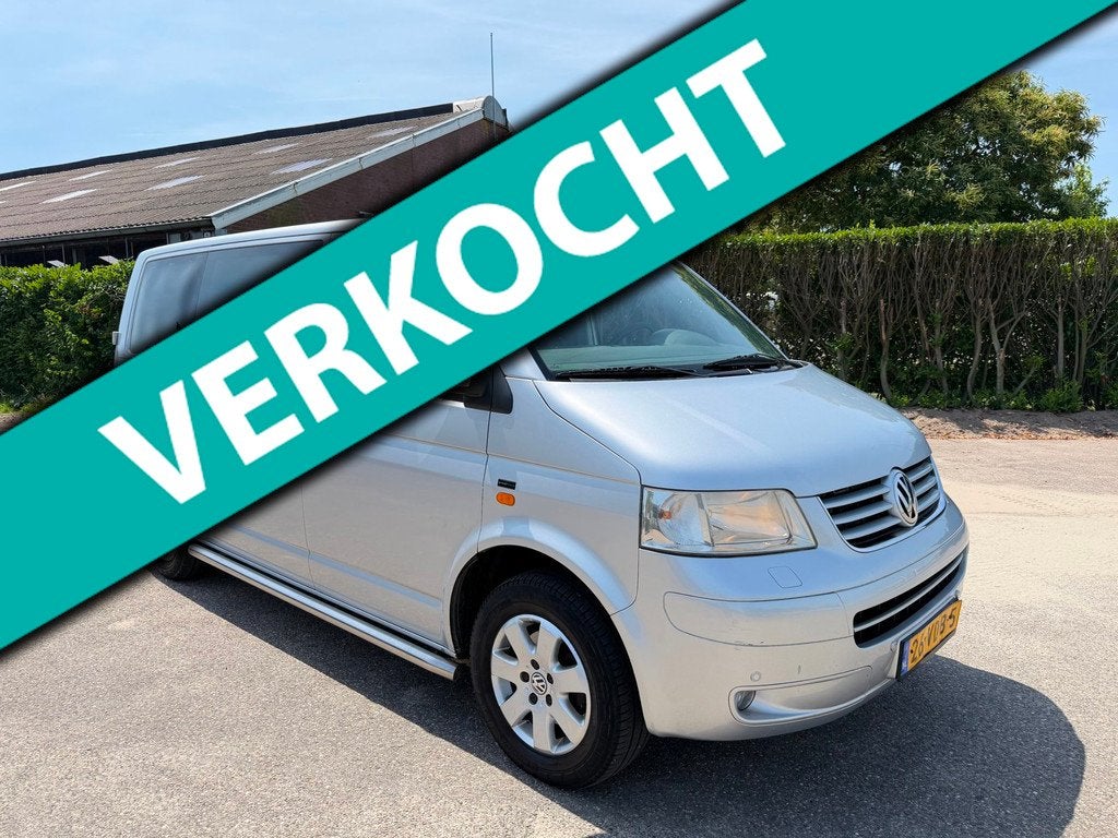 Volkswagen Transporter 2.5 TDI 174PK 4MOTION - DC - MARGE, Auto's, 1987 kg, Gebruikt, Zwart, Volkswagen