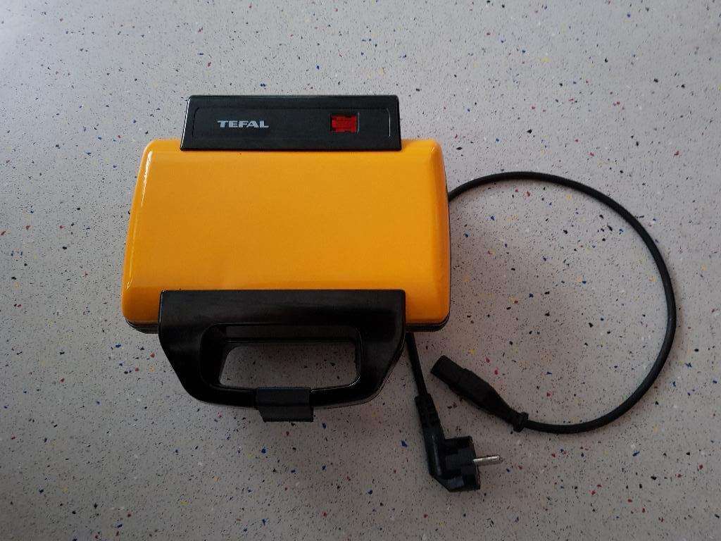 tefal retro tostiapparaat geel sandwichmaker met snoer, Ophalen of Verzenden, Gebruikt