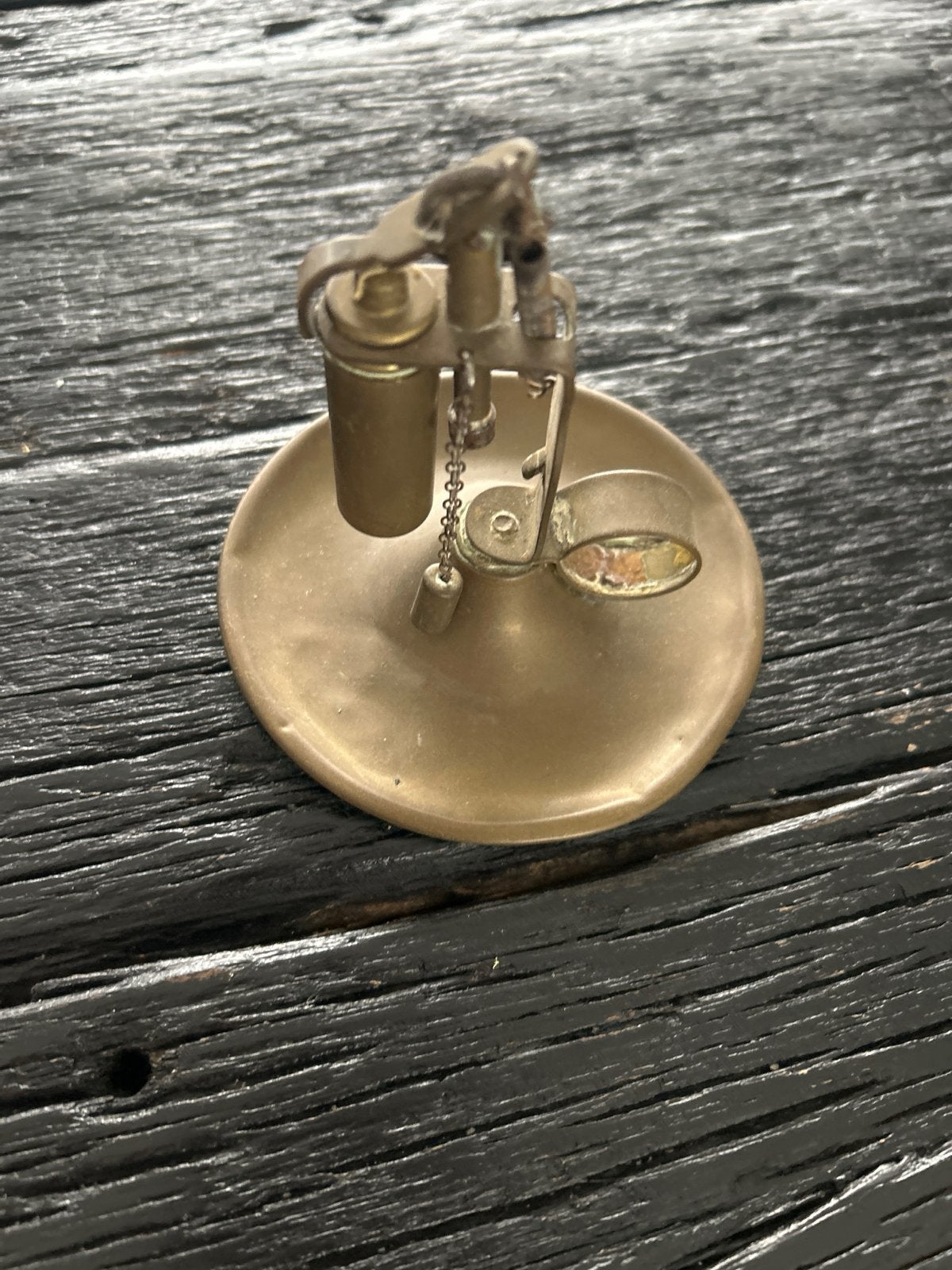 Antieke messing olielamp/aansteker, Antiek en Kunst, Ophalen of Verzenden