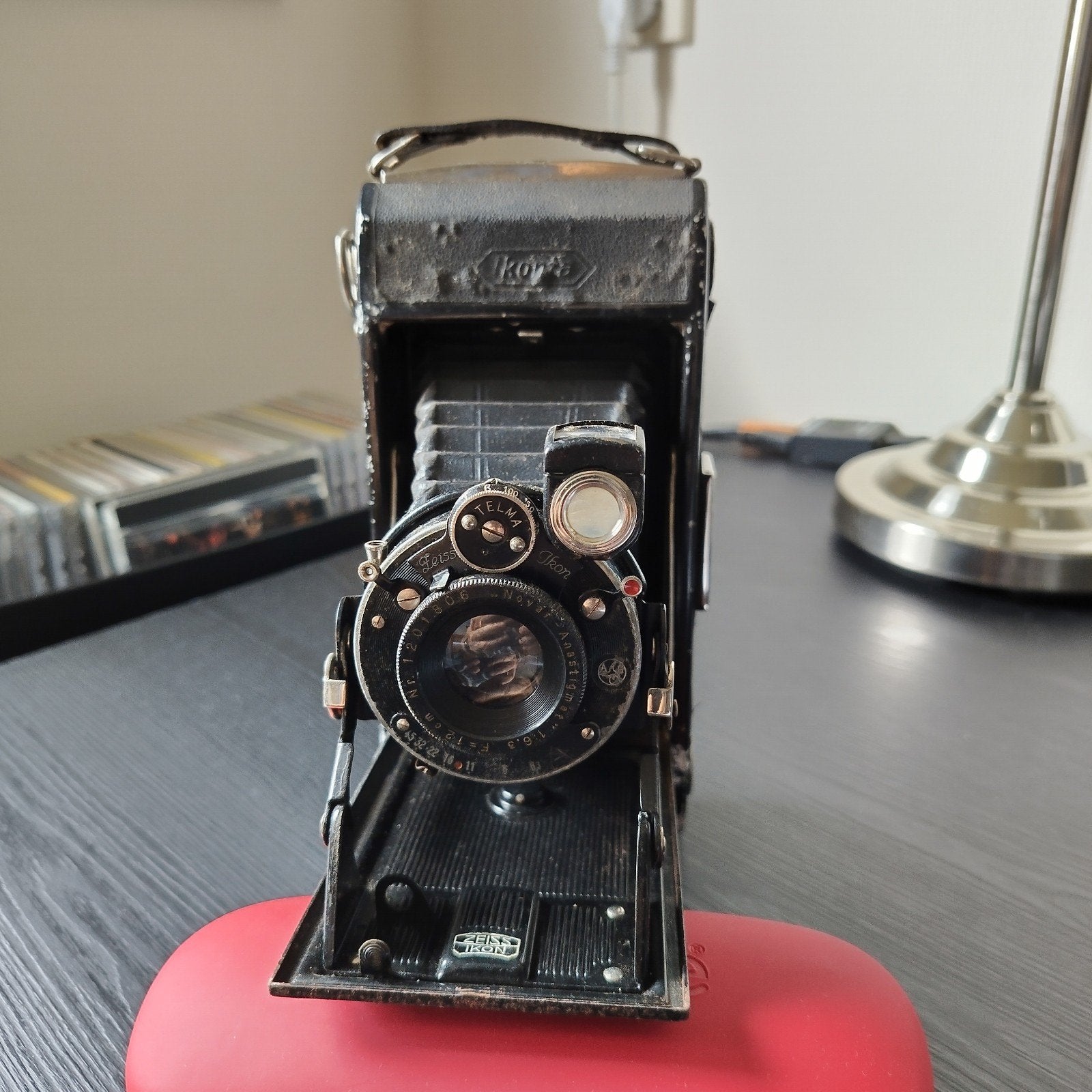 Vintage Zeiss Ikon Ikonta 520/2 Balgcamera met hoes, Ophalen of Verzenden