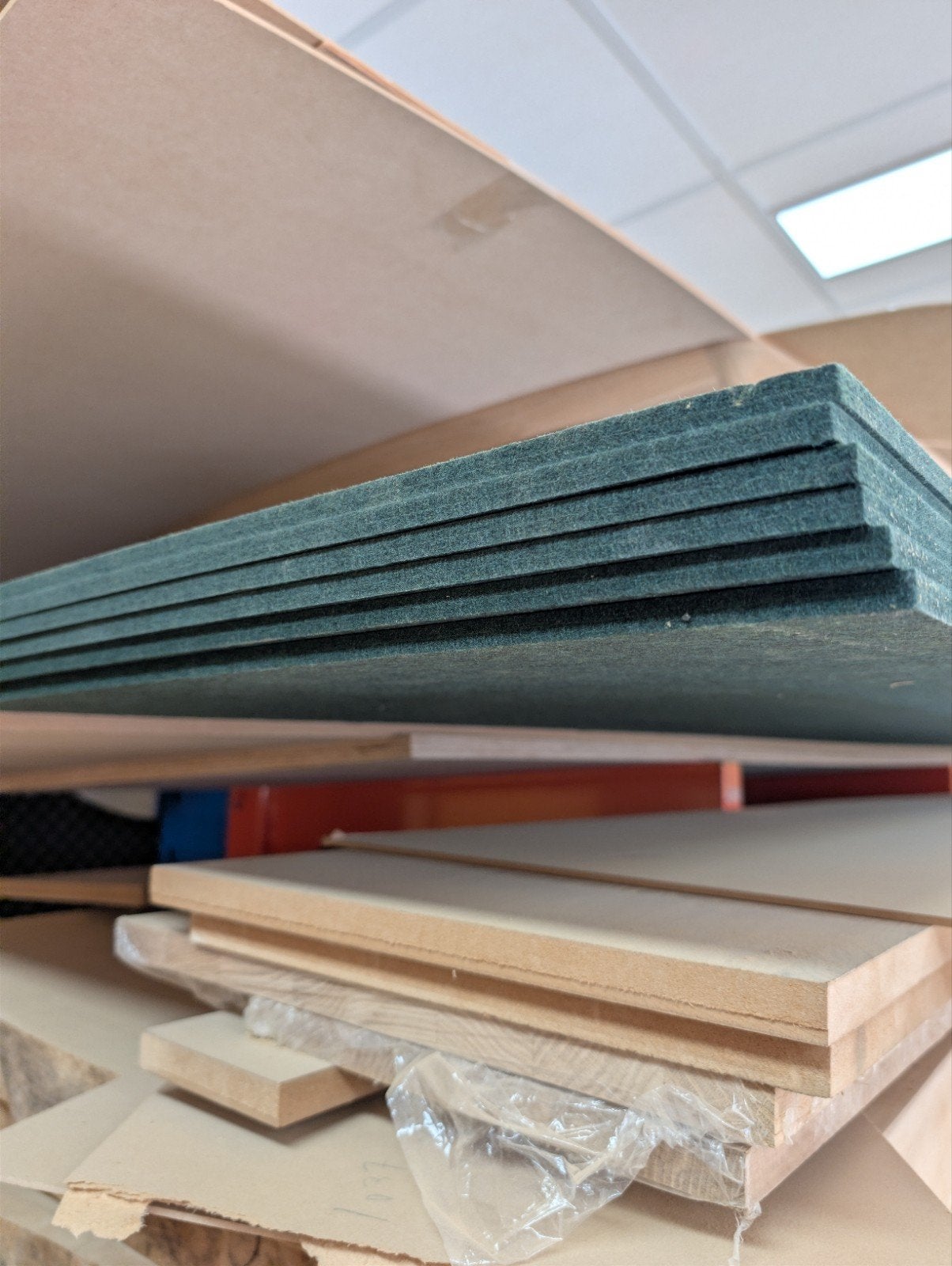 Donkergroene viltpanelen, 10 mm dik - 244x122 cm, Doe-het-zelf en Verbouw, Ophalen, Nieuw, Overige materialen, Minder dan 20 mm
