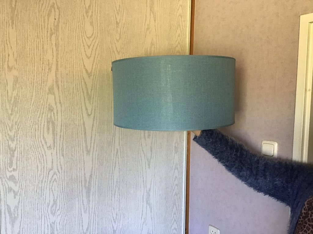 Lampenkappen Home Sweet Home - Blauw, Ø 50cm, in prima staat, Huis en Inrichting, Ophalen, 25 tot 50 cm, Blauw, Rond