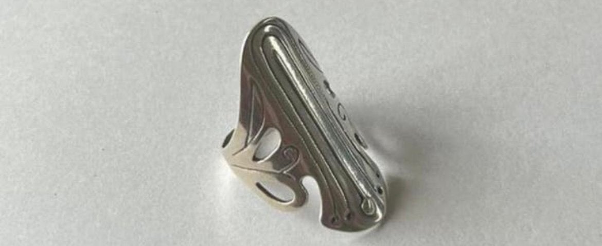 Zilveren APARTE FANTASIE RING B&B, Sieraden, Tassen en Uiterlijk, Ringen, Verzenden, Dame of Heer, Zilver, Zilver