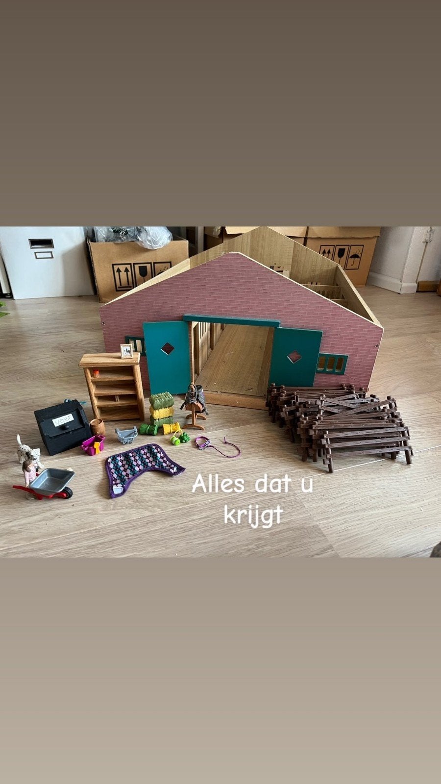 Schleich manege + accessoires, Verzamelen, Ophalen, Gebruikt