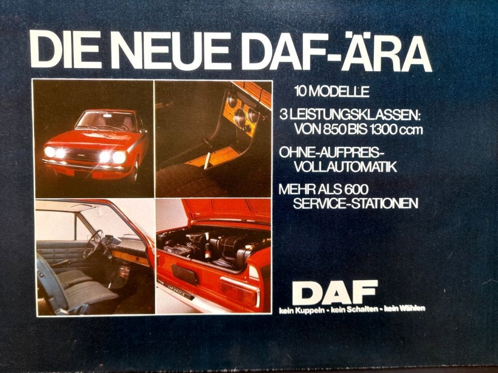 DAF 44 / 66, brochure (ca. 1974) + prijslijst, Verzenden, Gelezen, Overige merken