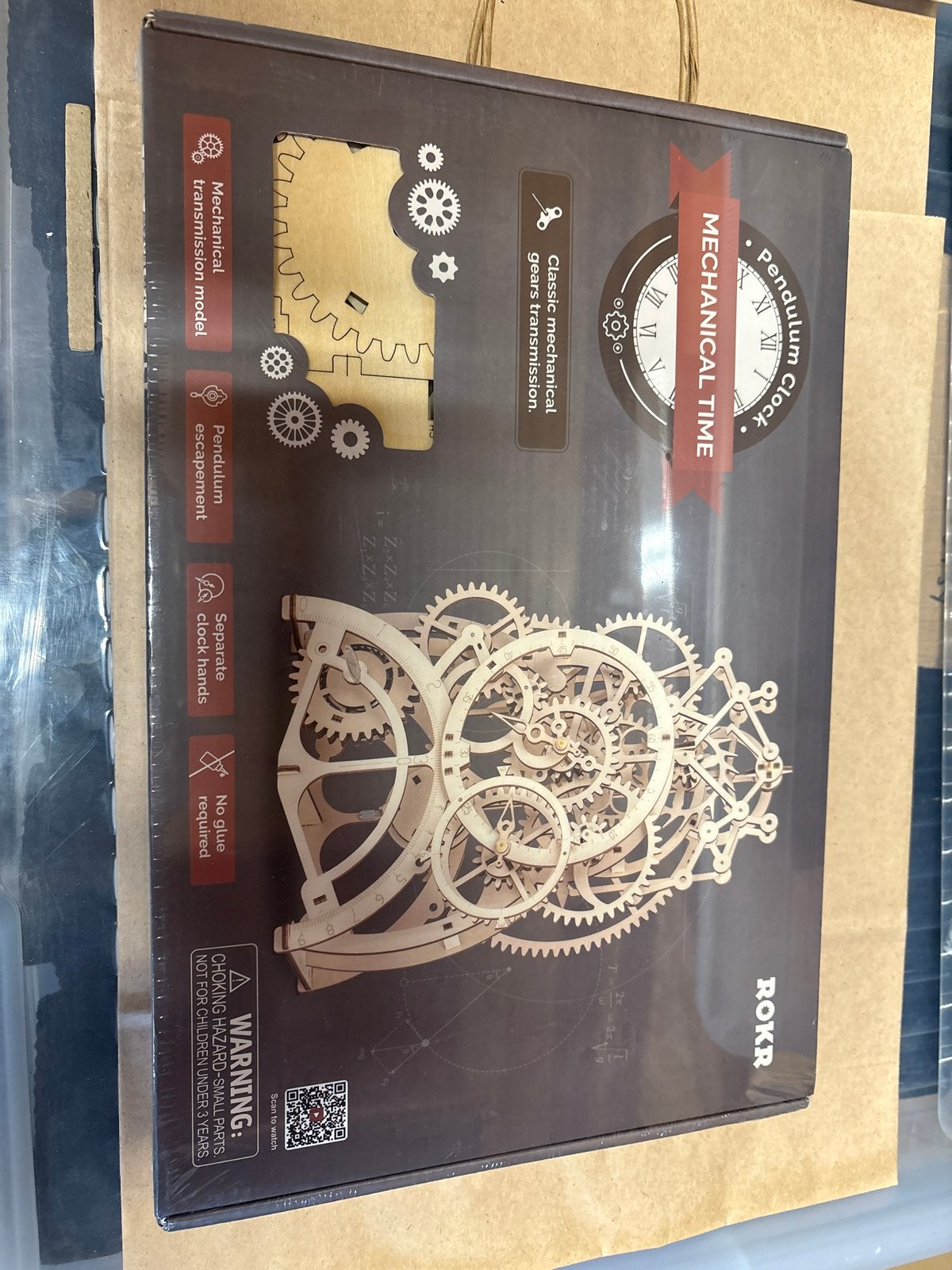 ROKR Mechanische Pendulum Klok - Houten Knutselset, Nieuw, Educatief, Knutselset, Bruin