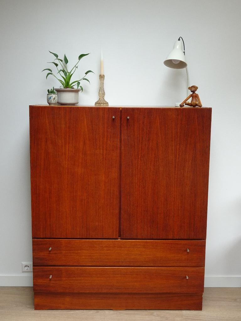 Vintage Musterring houten design kast / wandmeubel, Ophalen, Gebruikt, 100 tot 150 cm, Minder dan 150 cm