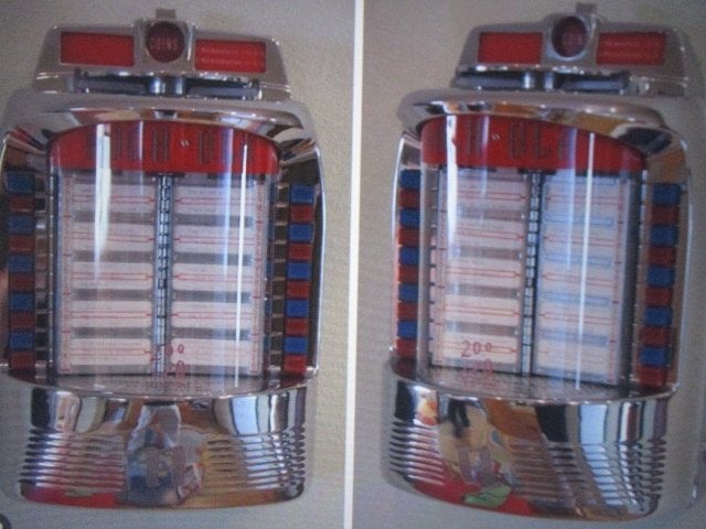 TE KOOP GEVRAAGT WALLBOX ROCK-OLA TYPE 1555, Verzamelen, Ophalen of Verzenden, Zo goed als nieuw, Rock Ola
