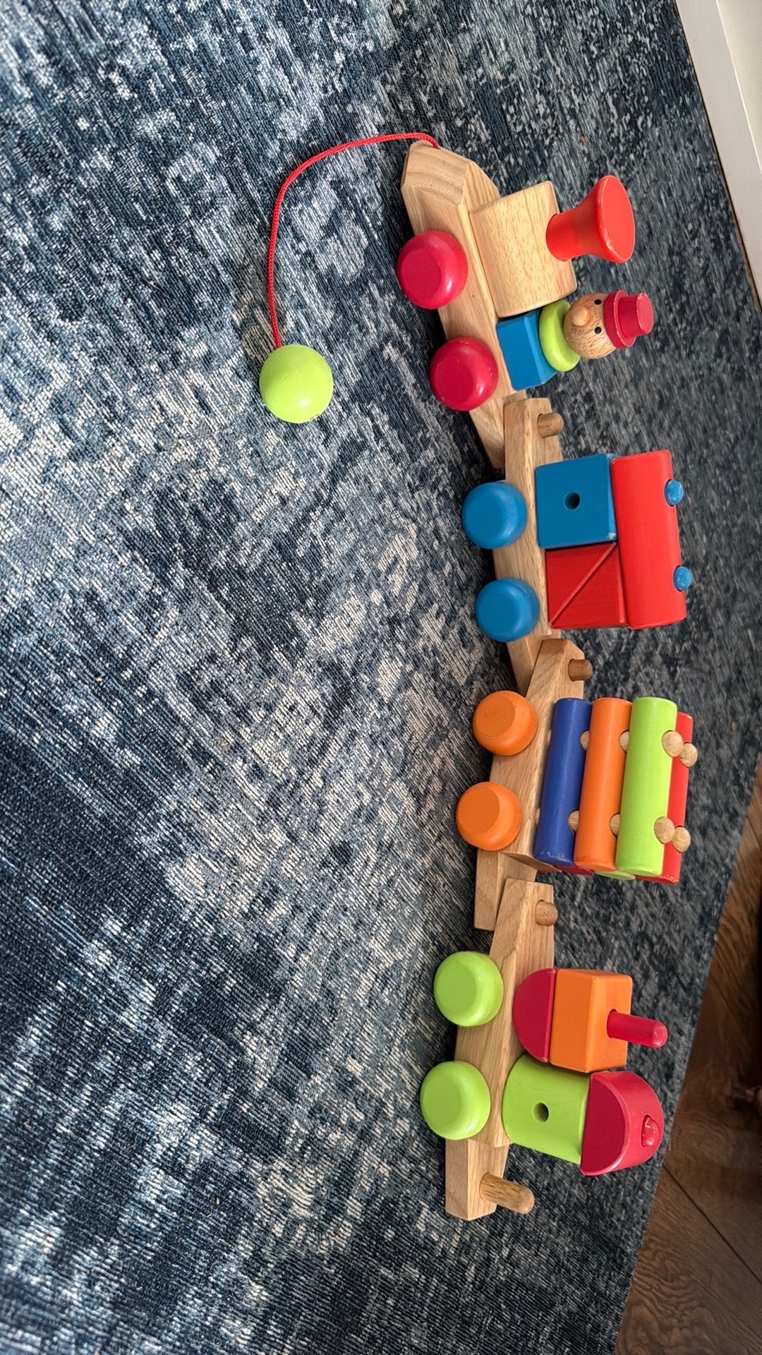 Houten speeltrein, Ophalen, Gebruikt