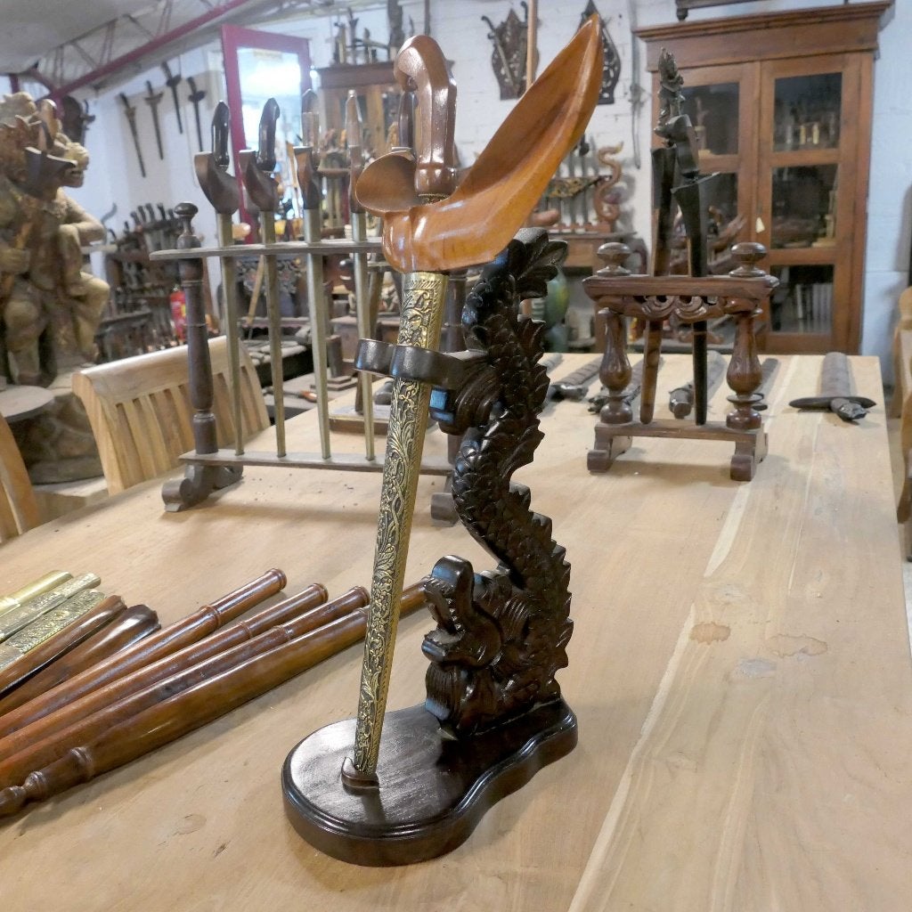 Keris houder voor 1 Kris PX6 Naga draak kunst ploncon beeld, Ophalen of Verzenden