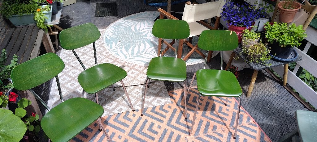 Retro vintage (keuken) stoelen., Verzamelen, Retro, Ophalen of Verzenden, Huis en Inrichting