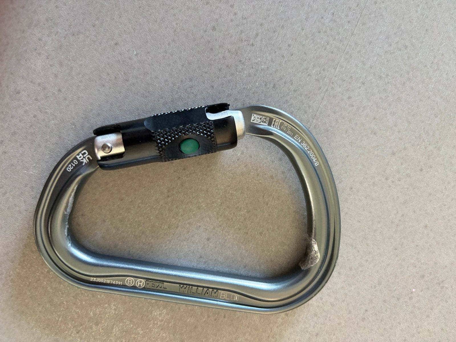 Aerial hoop met sling en karabiner, Ophalen of Verzenden, Zo goed als nieuw, Klimsport-accessoire
