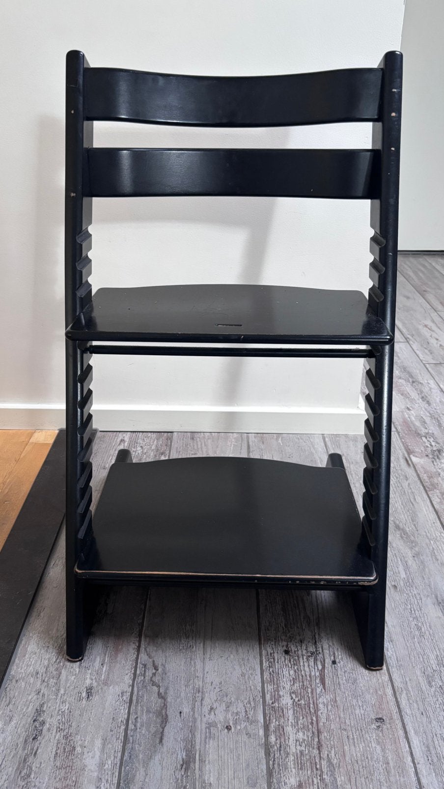 Stokke Tripp Trapp Black, Kinderen en Baby's, Ophalen, Gebruikt, Meegroeistoel, Aanschuifbaar