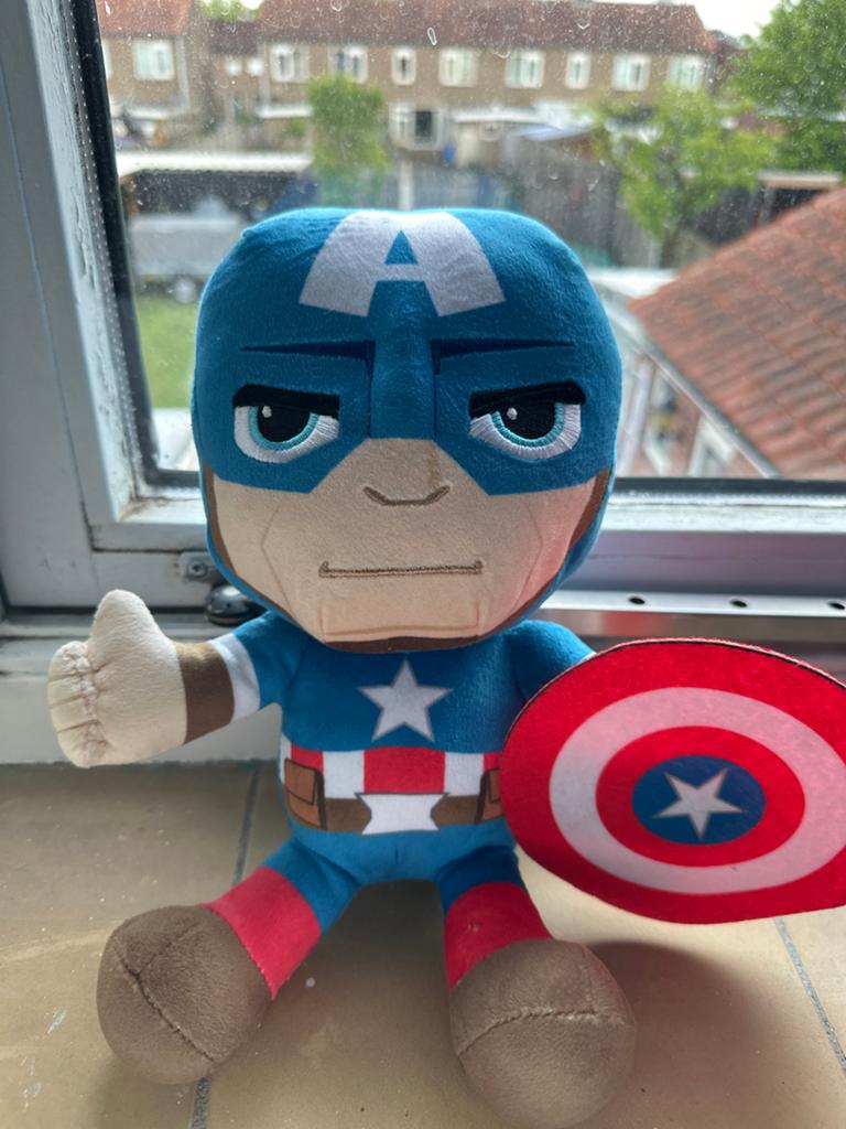 Captain America Knuffel - Marvel Superheld Pluche, Ophalen, Zo goed als nieuw