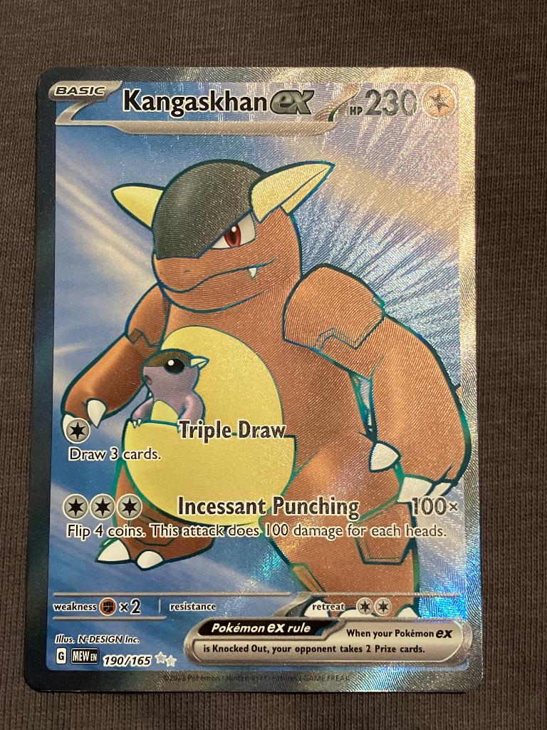 Kangaskhan ex 190 - mew 151, Hobby en Vrije tijd, Verzamelkaartspellen | Pokémon, Zo goed als nieuw, Losse kaart, Ophalen of Verzenden