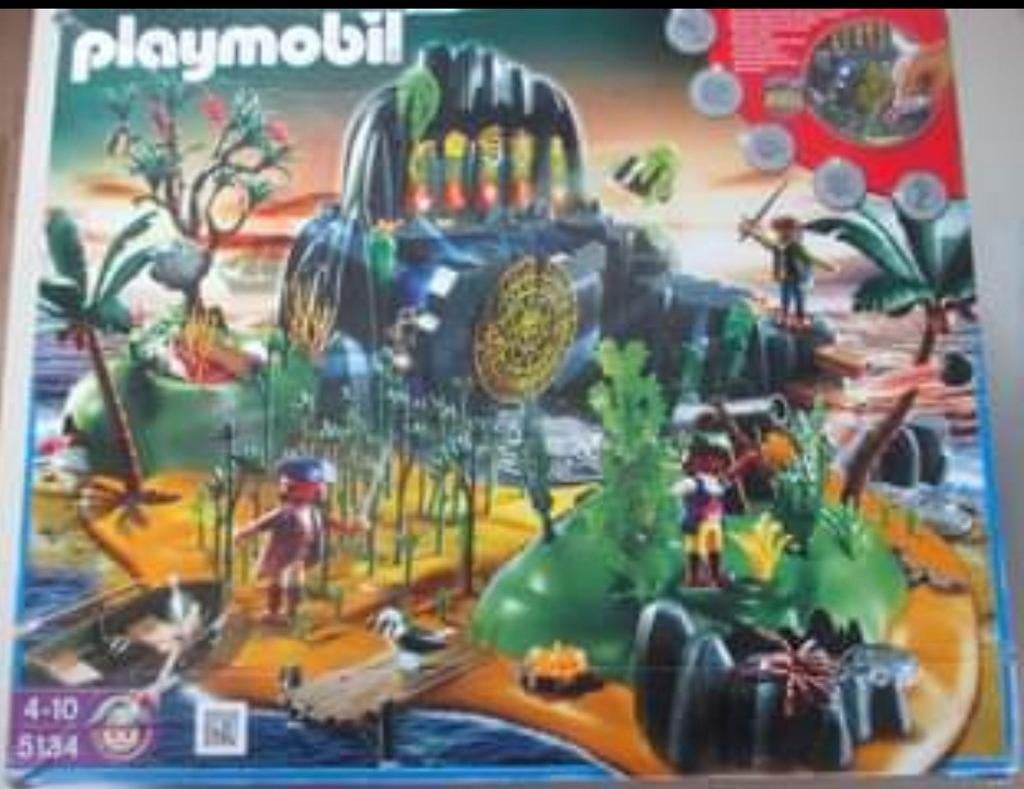 Playmobil Pirateneiland 5134 - Compleet met doos, Kinderen en Baby's, Speelgoed | Playmobil, Zo goed als nieuw, Complete set, Ophalen of Verzenden